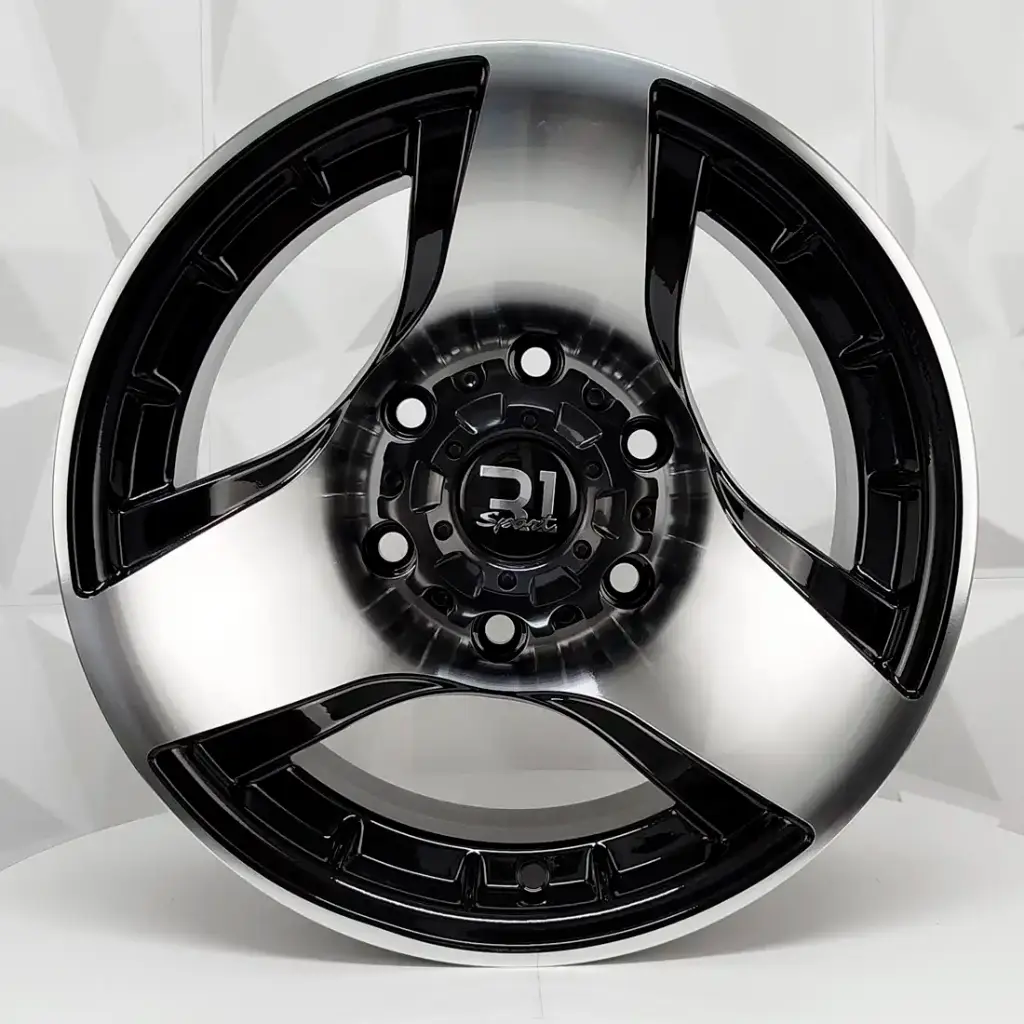 RIN 15X8 6-139.7 R1 SPORT DX020 BLACK MACHINE FACE ET0 CB106.1
